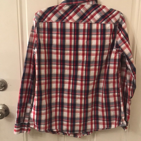 Weatherproof Red and Blue Button Down Shirt - Picture 6 of 7